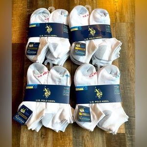 Polo 4 sets of 6 ankle socks. Selling together. 24 socks in all.
